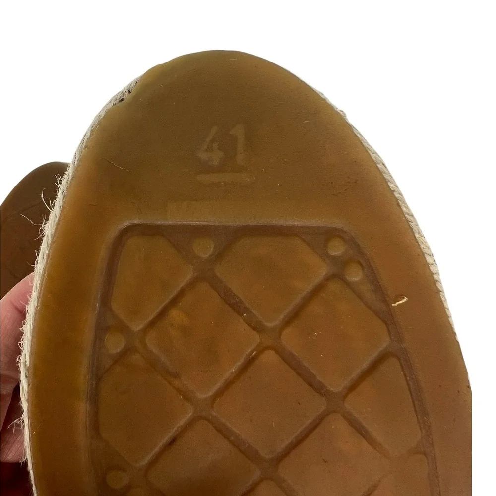 Chanel Lambskin CC Cap Toe Espadrilles Beige Black Size 41